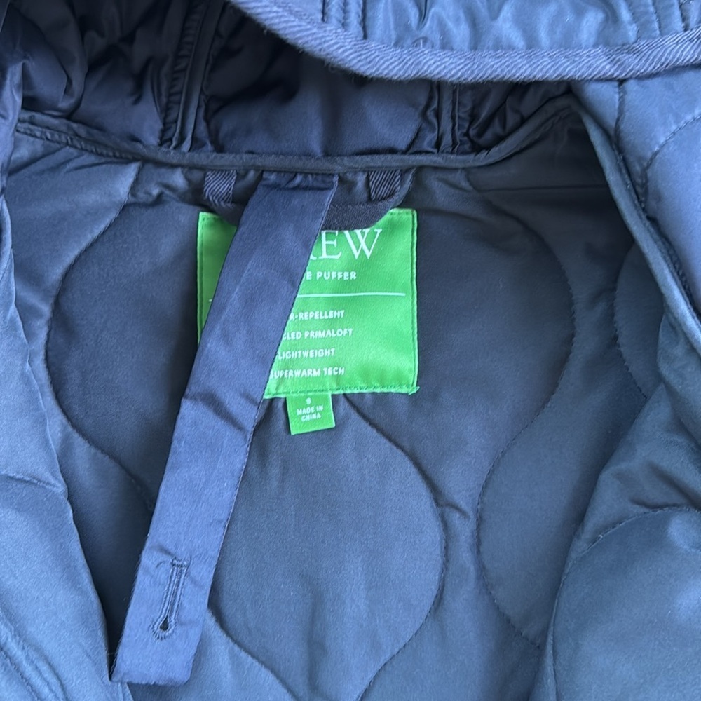 J.Crew Oslo PrimaLoft Quilted Puffer Jacket Navy - Small - Picture 7 of 7